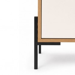 Avery Shoe Rack Oak & Glossy White