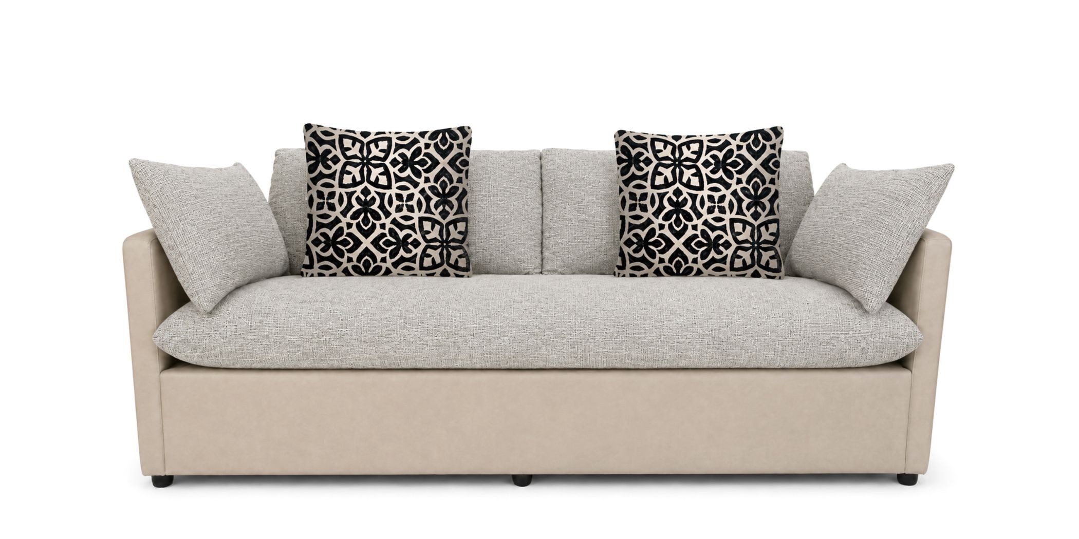 Helix 3+2+1+FREE OTTOMAN Fab Vixon Beige Leather