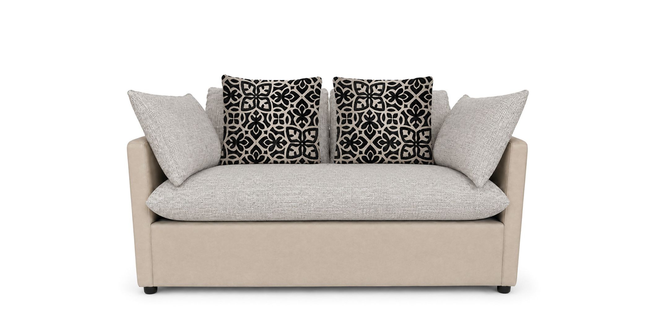 Helix 3+2+1+FREE OTTOMAN Fab Vixon Beige Leather