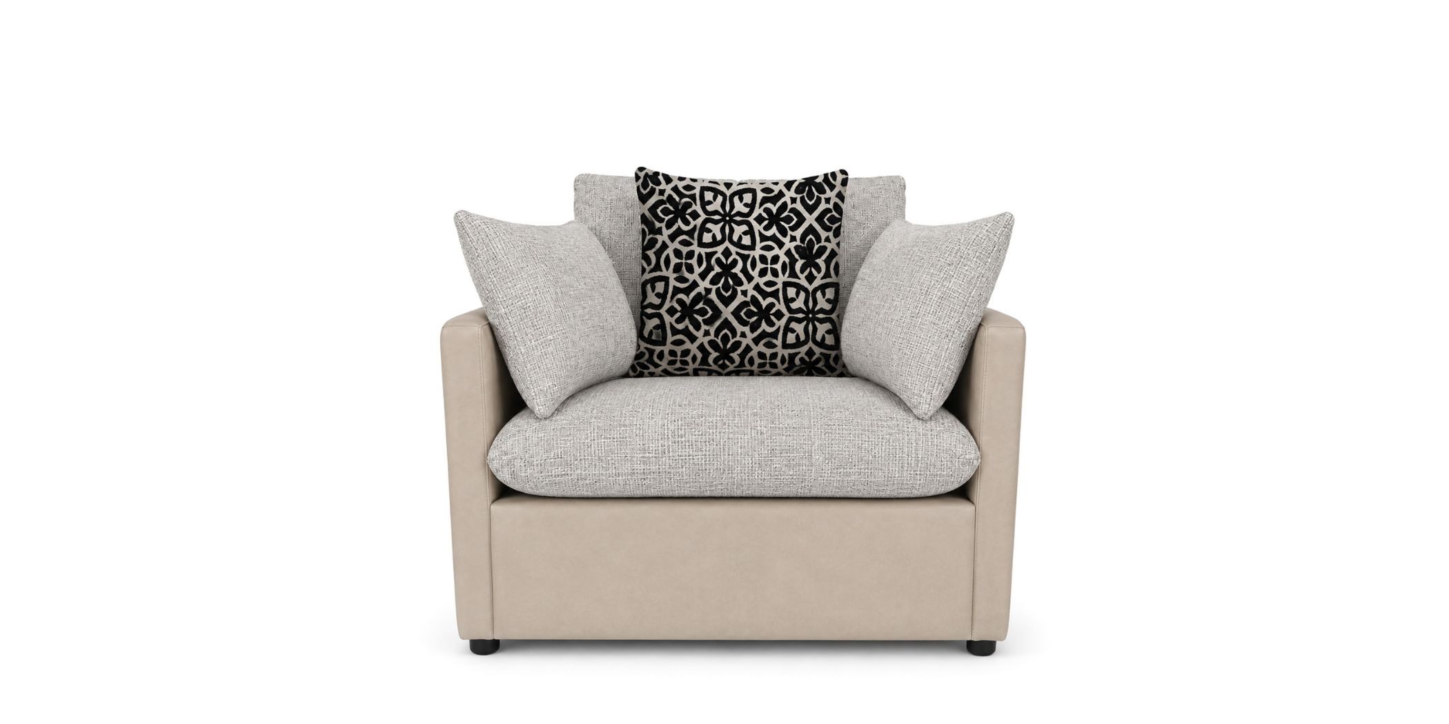 Helix 3+2+1+FREE OTTOMAN Fab Vixon Beige Leather