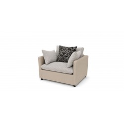 Helix 3+2+1+FREE OTTOMAN Fab Vixon Beige Leather