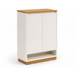 Bradford Shoe Rack Oak & Glossy White