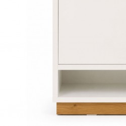 Bradford Shoe Rack Oak & Glossy White