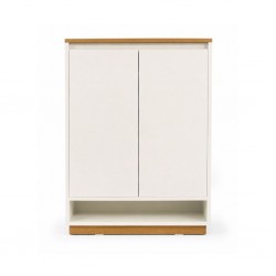 Bradford Shoe Rack Oak & Glossy White