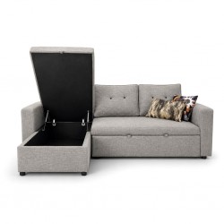 Radson Storage & Pull-Out Sofa Bed Fabric Ash