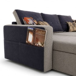 Radson Storage & Pull-Out Sofa Bed Fabric Ash
