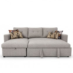 Radson Storage & Pull-Out Sofa Bed Fabric Ash