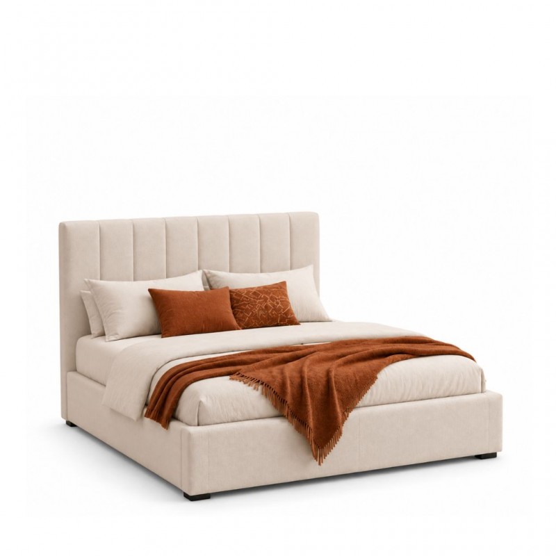 Beige Bed 160x200 cm