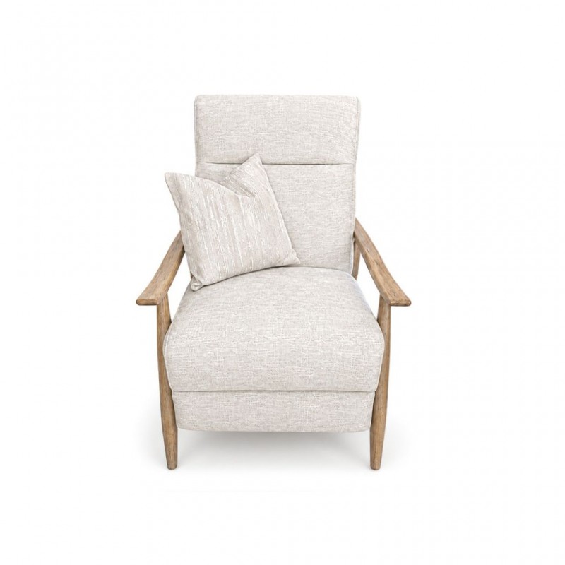 Boston Push Back Recliner Single Str Fabric Beige
