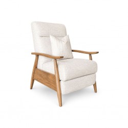 Boston Push Back Recliner Single Str Fabric Beige
