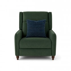 Novel Push Back Recliner 1 Seater Fabric Emerald