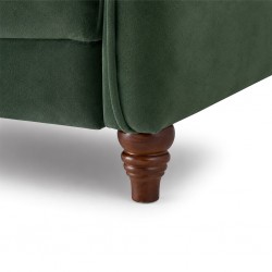 Novel Push Back Recliner 1 Seater Fabric Emerald