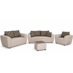 Lisa 3+2+1+ FREE Ottoman Fabric Burlap Brooklyn