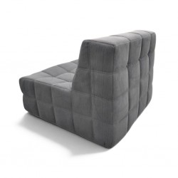 Moltona Compress Sofa and Pouf Dark Grey