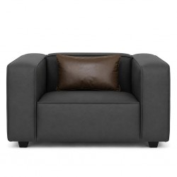 Joy 1 Seater Sofa Vegan Leather Graphite