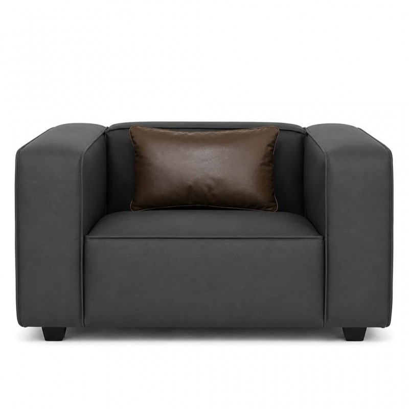 Joy 1 Seater Sofa Vegan Leather Graphite