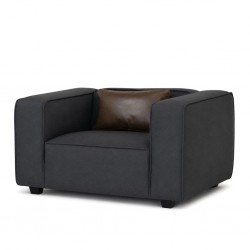 Joy 1 Seater Sofa Vegan Leather Graphite