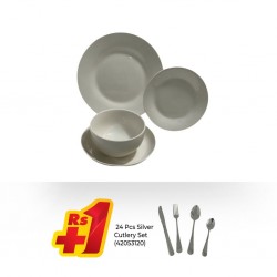 Dinner Set 24 Pcs White...