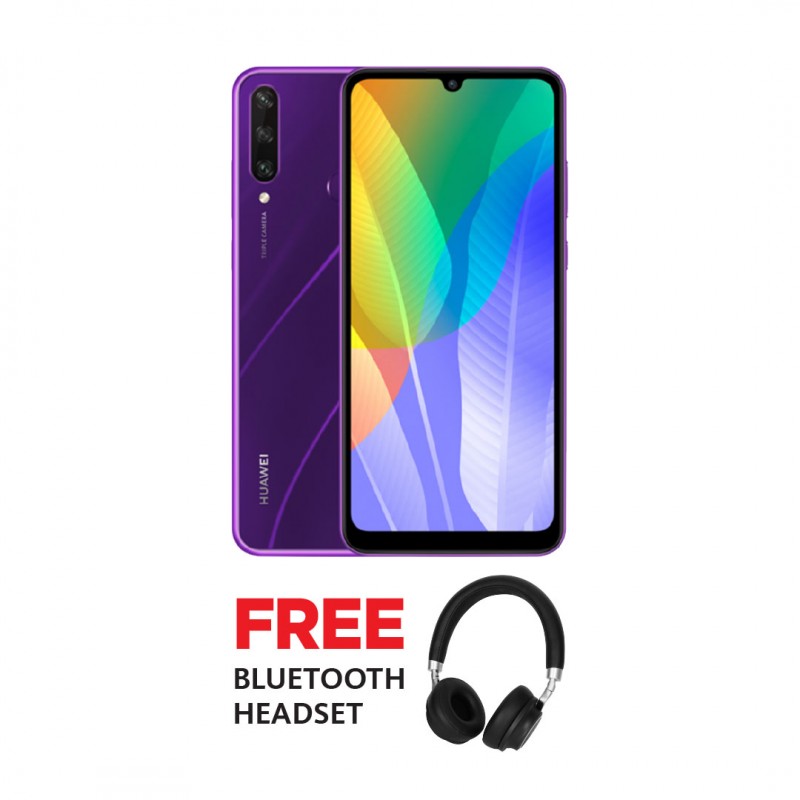 Huawei Y6P Phantom Purple & Free Huawei Bluetooth Headset Huawei Y6P Phantom Purple & Free Huawei Bluetooth Headset