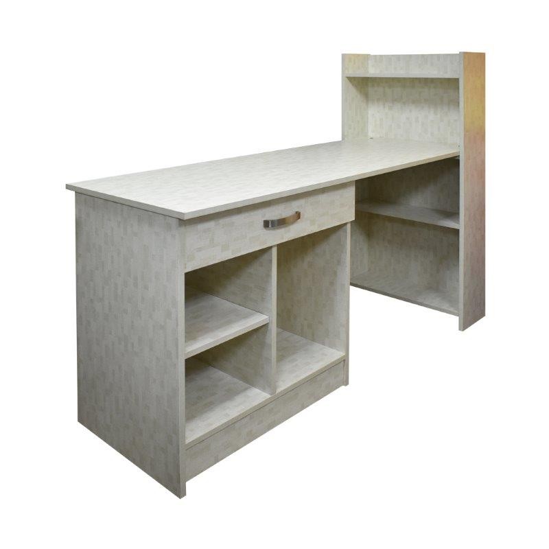 West Office Table with 1 drawer+bookshelf MDF