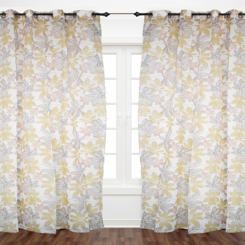 Flowery Orange Curtain 1.40x2.30 - E1-E5 A 25 (unit)