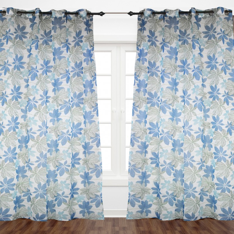 Flowery Blue Curtain 1.40x2.30 - E1-E5 B 27
