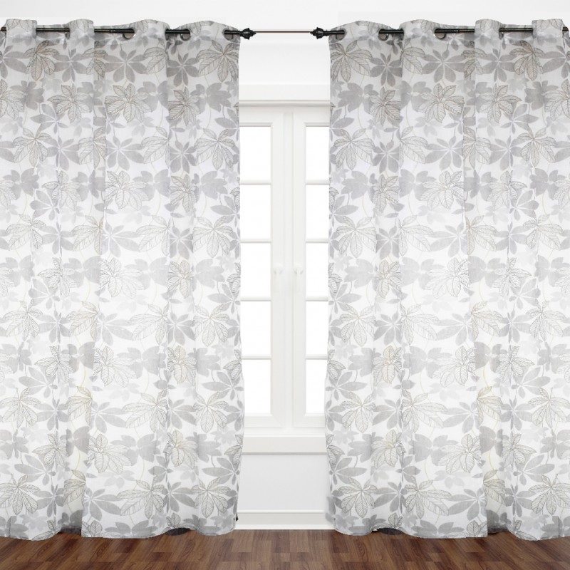 Flowery Grey Curtain 1.40x2.30 - E1-E5 C 22 Flowery Grey Curtain 1.40x2.30 - E1-E5 C 22
