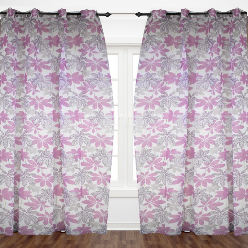 Flowery Purple Curtain 1.40x2.30 - E1-E5 D 11