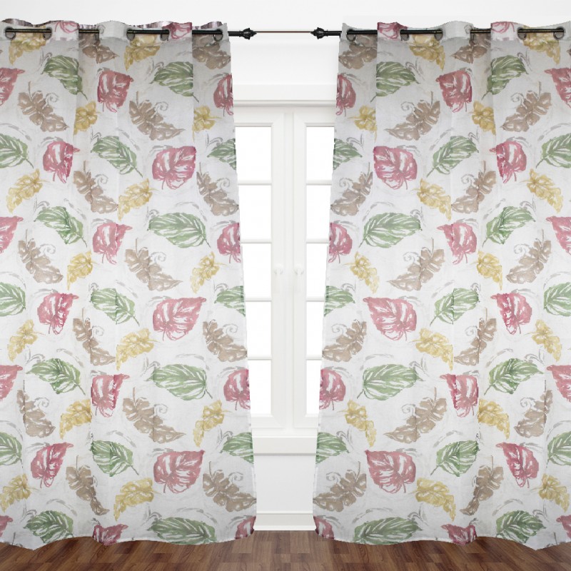 Flowery Curtain Red Leaves 1.40x2.30 - E1-E5 G 8 Flowery Curtain Red Leaves 1.40x2.30 - E1-E5 G 8