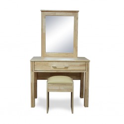 Axe Dressing Table With Pouff Rubberwood