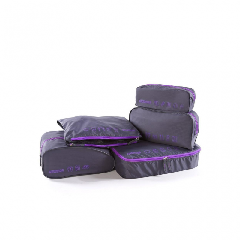 American Tourister Luggage 5 in 1 Pouch Violet ATA042