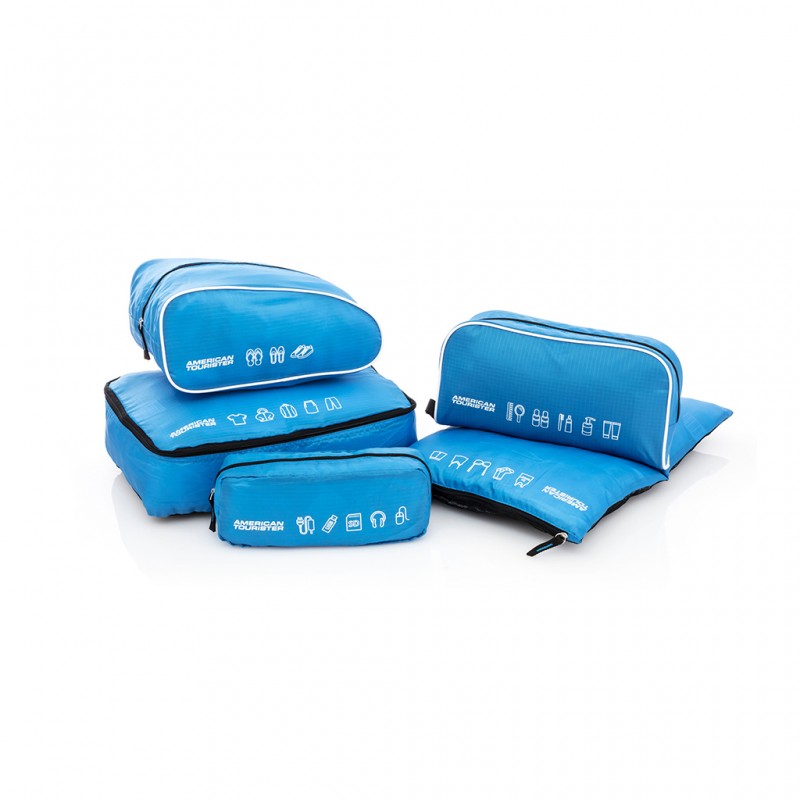American Tourister Luggage 5 in 1 Pouch Blue ATA050