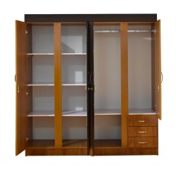 Juliana Wardrobe 4 doors Teak MDF