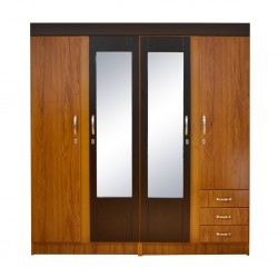 Juliana Wardrobe 4 doors Teak MDF