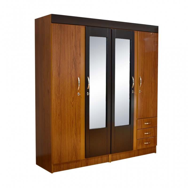 Juliana Wardrobe 4 doors Teak MDF