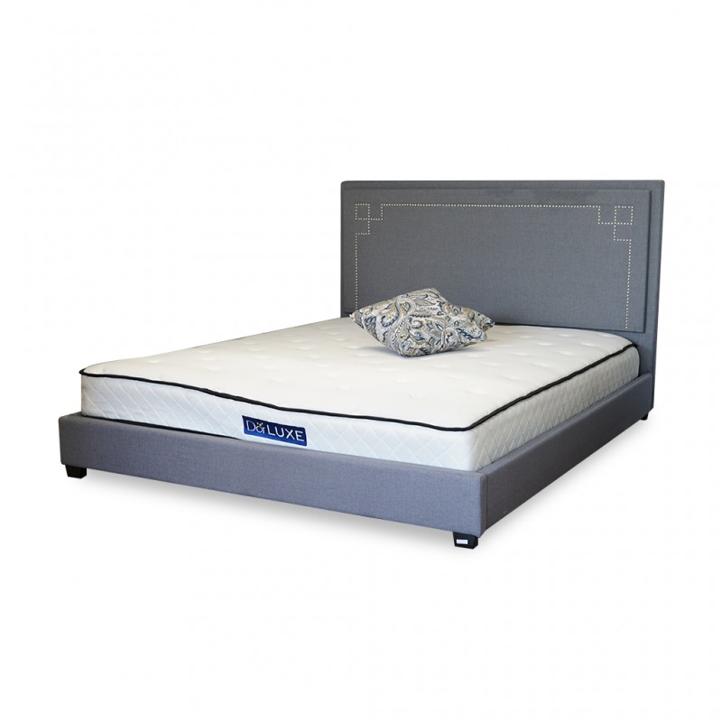 Gemini Bed 160x200 cm Grey Fabric Gemini Bed 160x200 cm Grey Fabric