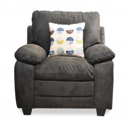 Oliver Accent Chair Choco M.Azure Fabric