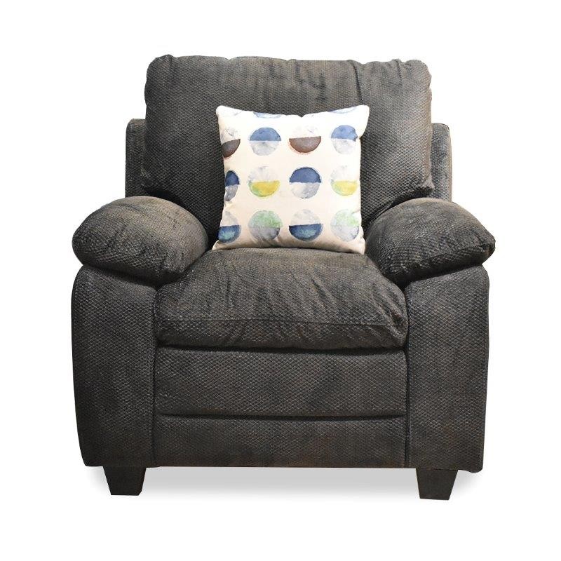 Oliver Accent Chair Choco M.Azure Fabric