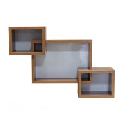 3-square overlapping wall shelves Melamine MDF Ref FC215