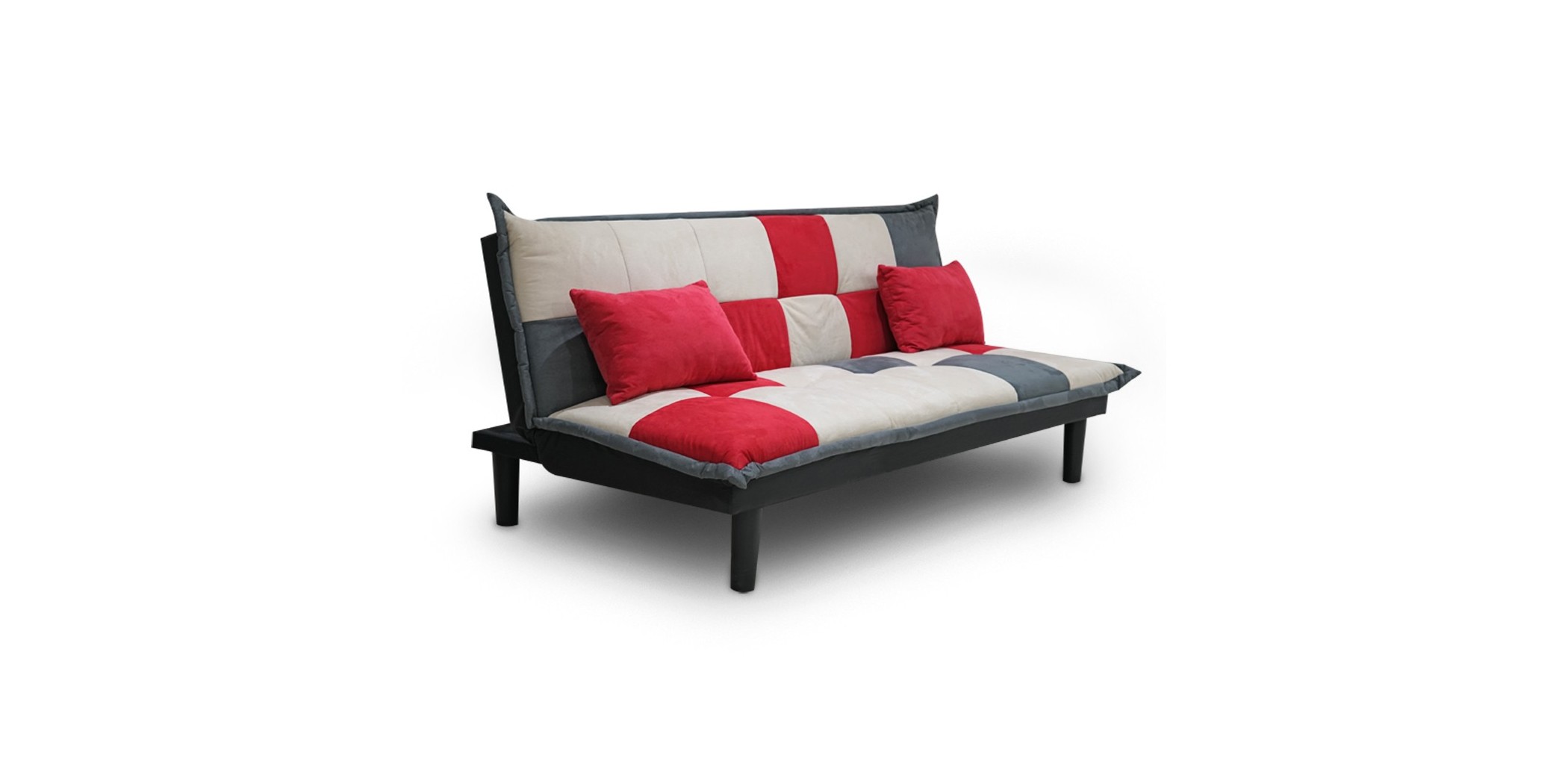 Christal Sofa Bed Red Fabric