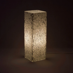 Mosaic Glass Lamp Cube LIWT-KGV792 White