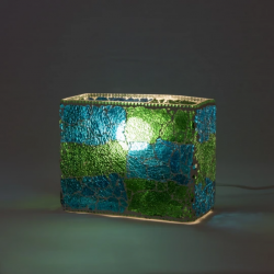 Mosaic Glass Lamp Rect LIWT-KGV823 Blue&Green
