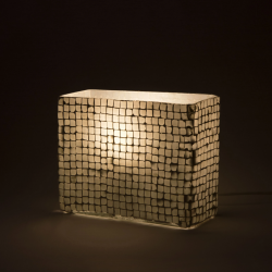 Mosaic Glass Lamp Rect LIWT-KGV892 White