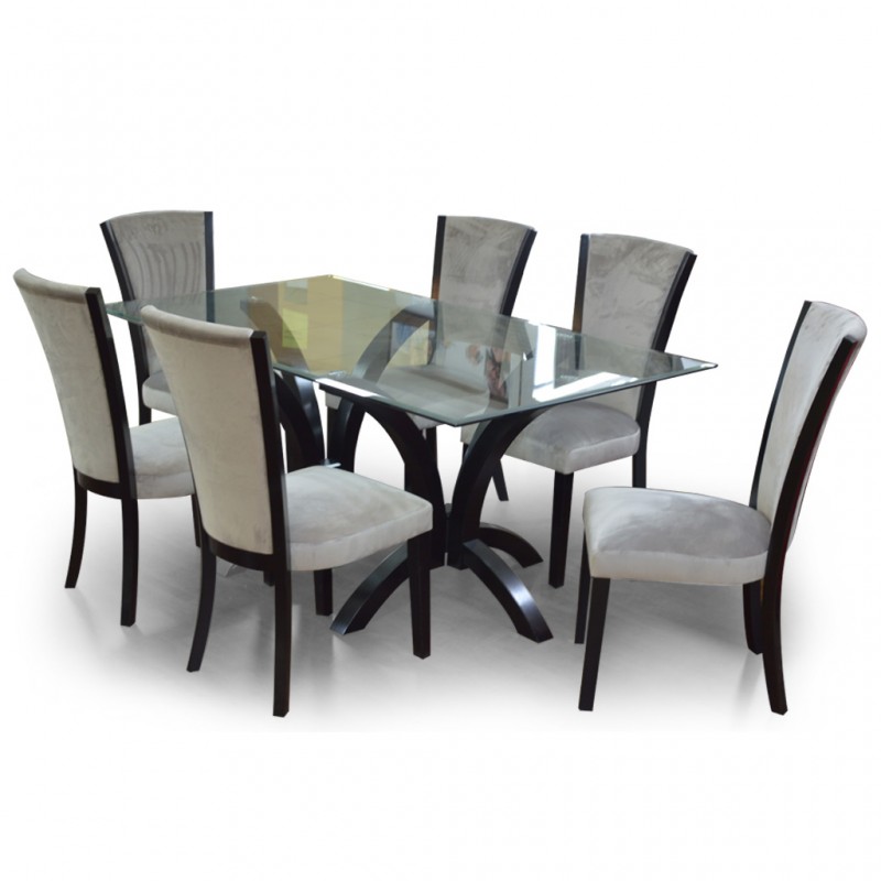 Mara Table and 6 Chairs Monterry Cappucino