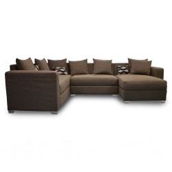 Ariana Sectional Chaise Unit Fabric Choco