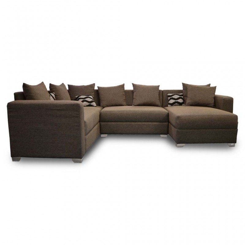 Ariana Sectional Chaise Unit Fabric Choco