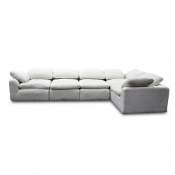 Aissance Modular Sofa+Armless Chair Ivory