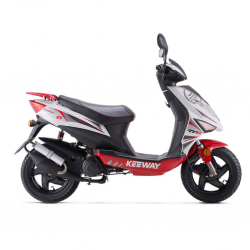 Keeway RY6 49.3CC White / Red Scooter