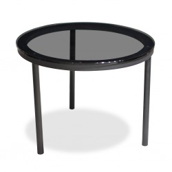 Elan Side Table Metal & Glass top Grey