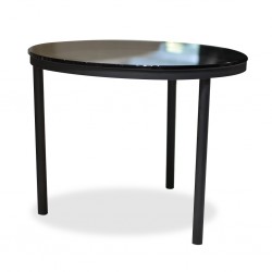 Elan Side Table Metal & Glass top Grey